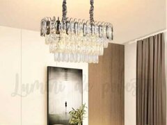 Candelabru Krystal Shine Silver Dining 80x40, 12 surse de iluminare